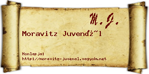 Moravitz Juvenál névjegykártya